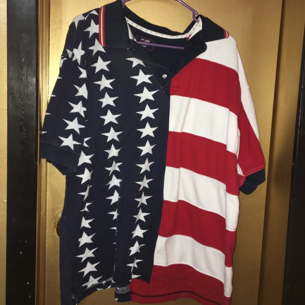 Ivy crew USA American flag shirt